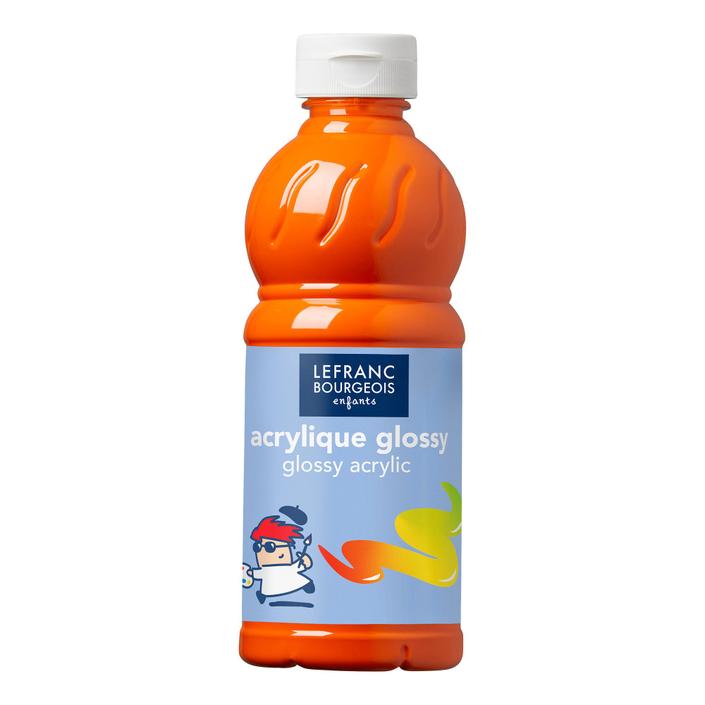 Acrylic Glossy paint - Lefranc & Bourgeois - Orange, 500 ml