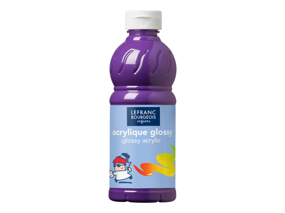 Farba akrylowa Glossy - Lefranc & Bourgeois - Violet, 500 ml