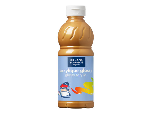 Farba akrylowa Glossy - Lefranc & Bourgeois - Gold, 500 ml