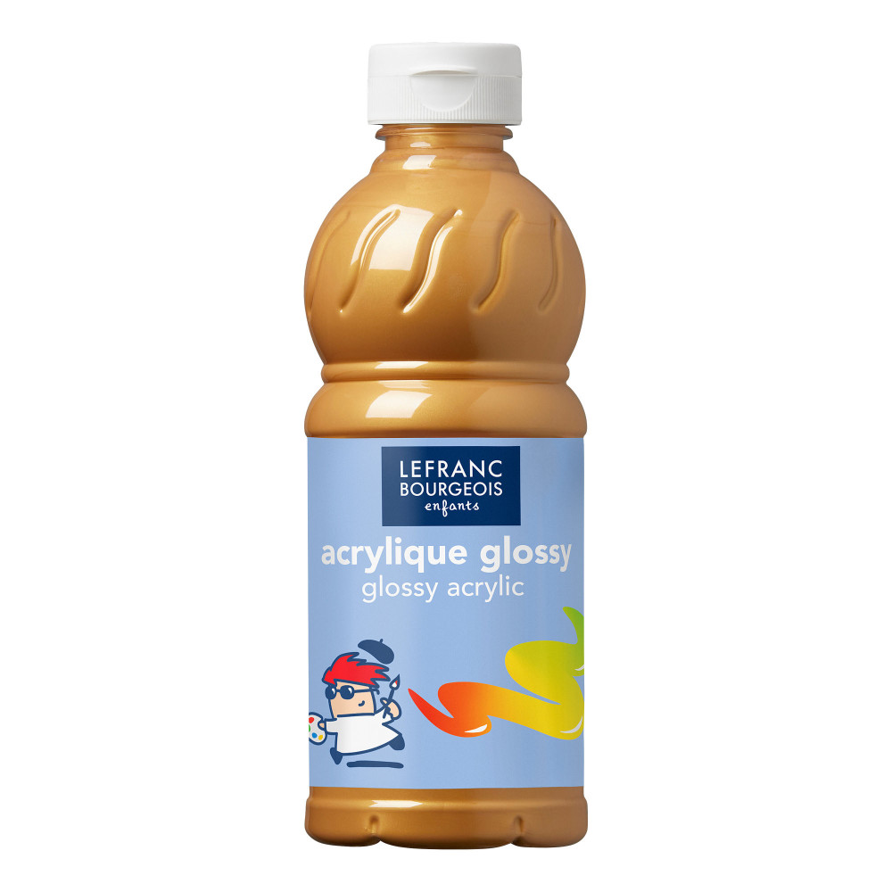 Farba akrylowa Glossy - Lefranc & Bourgeois - Gold, 500 ml