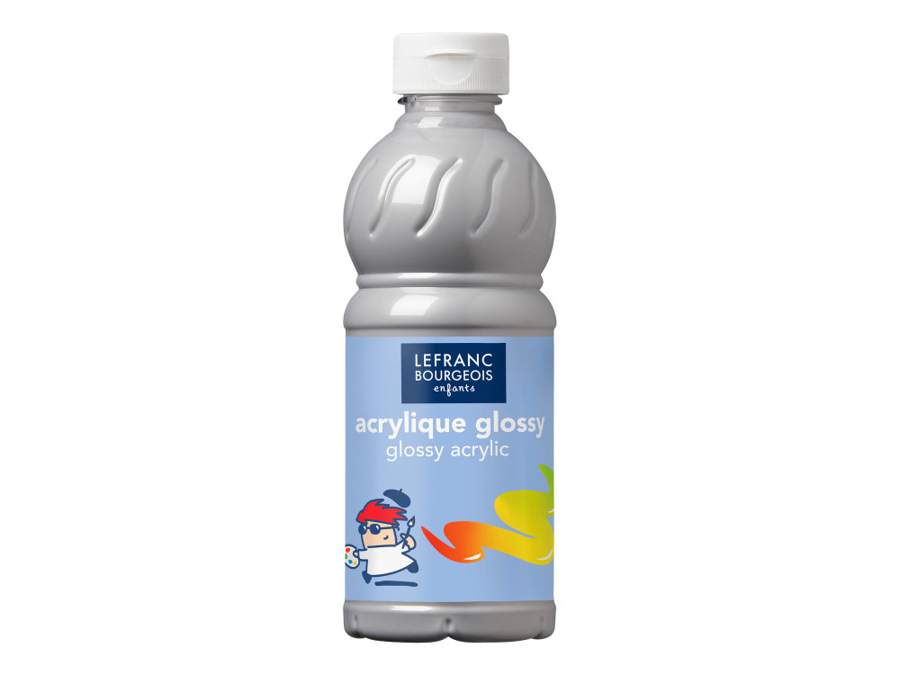 Acrylic Glossy paint - Lefranc & Bourgeois - Silver, 500 ml