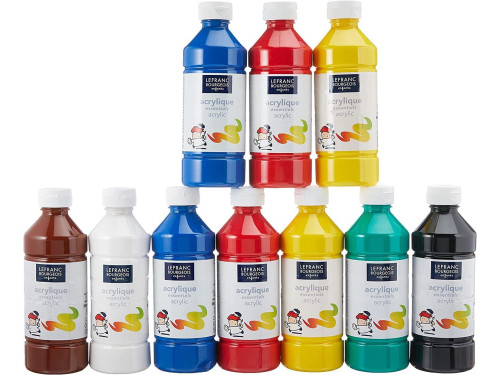 Set of acrylic paints - Lefranc & Bourgeois - 10 x 500 ml