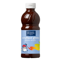 Farba akrylowa Glossy - Lefranc & Bourgeois - Chocolate, 500 ml