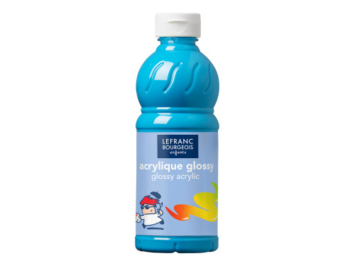 Acrylic Glossy paint - Lefranc & Bourgeois - Turquoise Blue, 500 ml