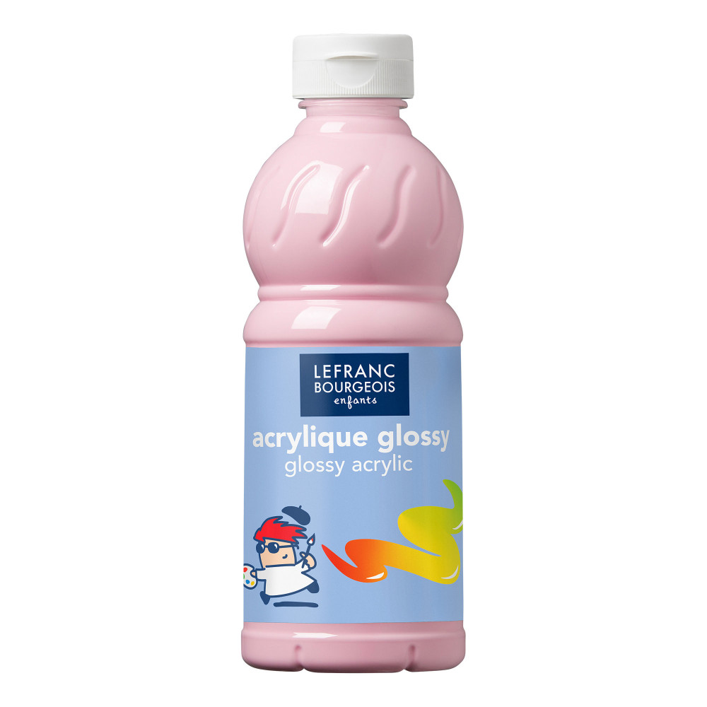 Farba akrylowa Glossy - Lefranc & Bourgeois - Pink, 500 ml