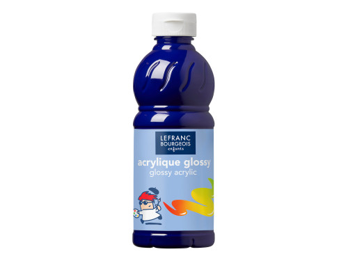 Farba akrylowa Glossy - Lefranc & Bourgeois - Brilliant Blue, 500 ml