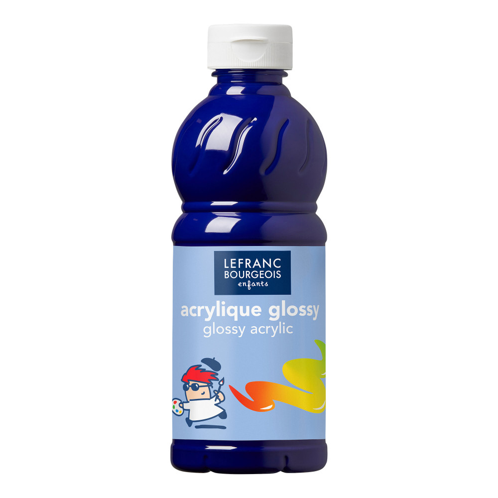 Acrylic Glossy paint - Lefranc & Bourgeois - Brilliant Blue, 500 ml
