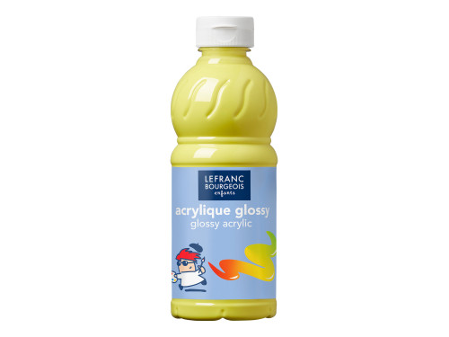 Acrylic Glossy paint - Lefranc & Bourgeois - Lemon Yellow, 500 ml