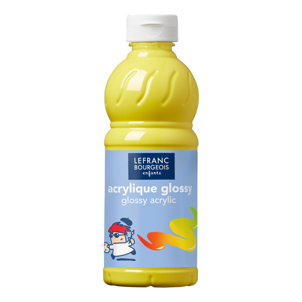 Farba akrylowa Glossy - Lefranc & Bourgeois - Yellow, 500 ml