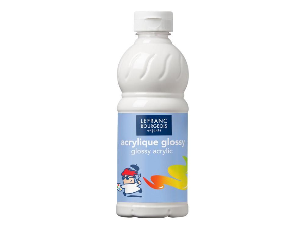 Farba akrylowa Glossy - Lefranc & Bourgeois - White, 500 ml