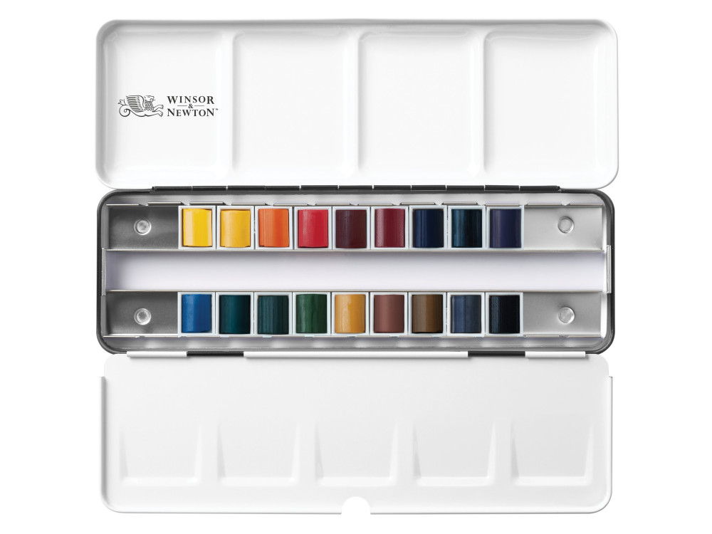 winsor and newton 18 half pan set