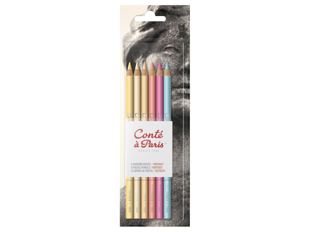 Pastel Pencils set, Portrait - Conté à Paris - 6 pcs.