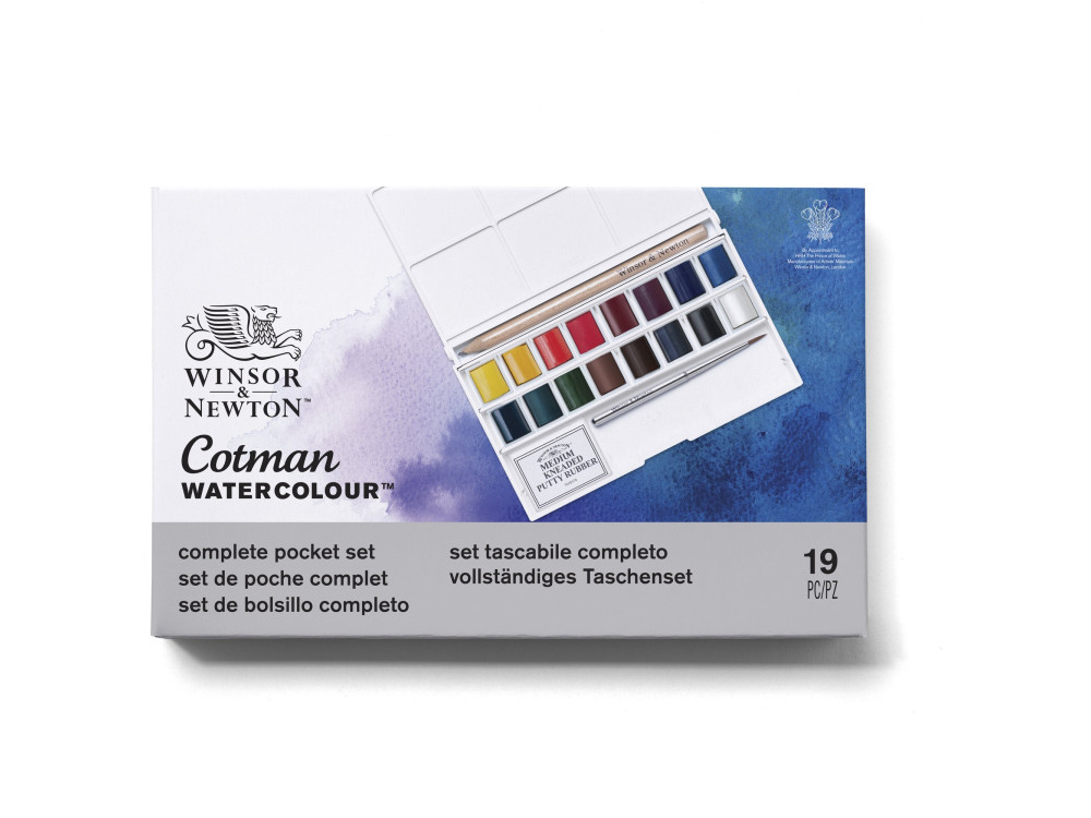 Zestaw farb akwarelowych Cotman Deluxe - Winsor & Newton - 16 kolorów