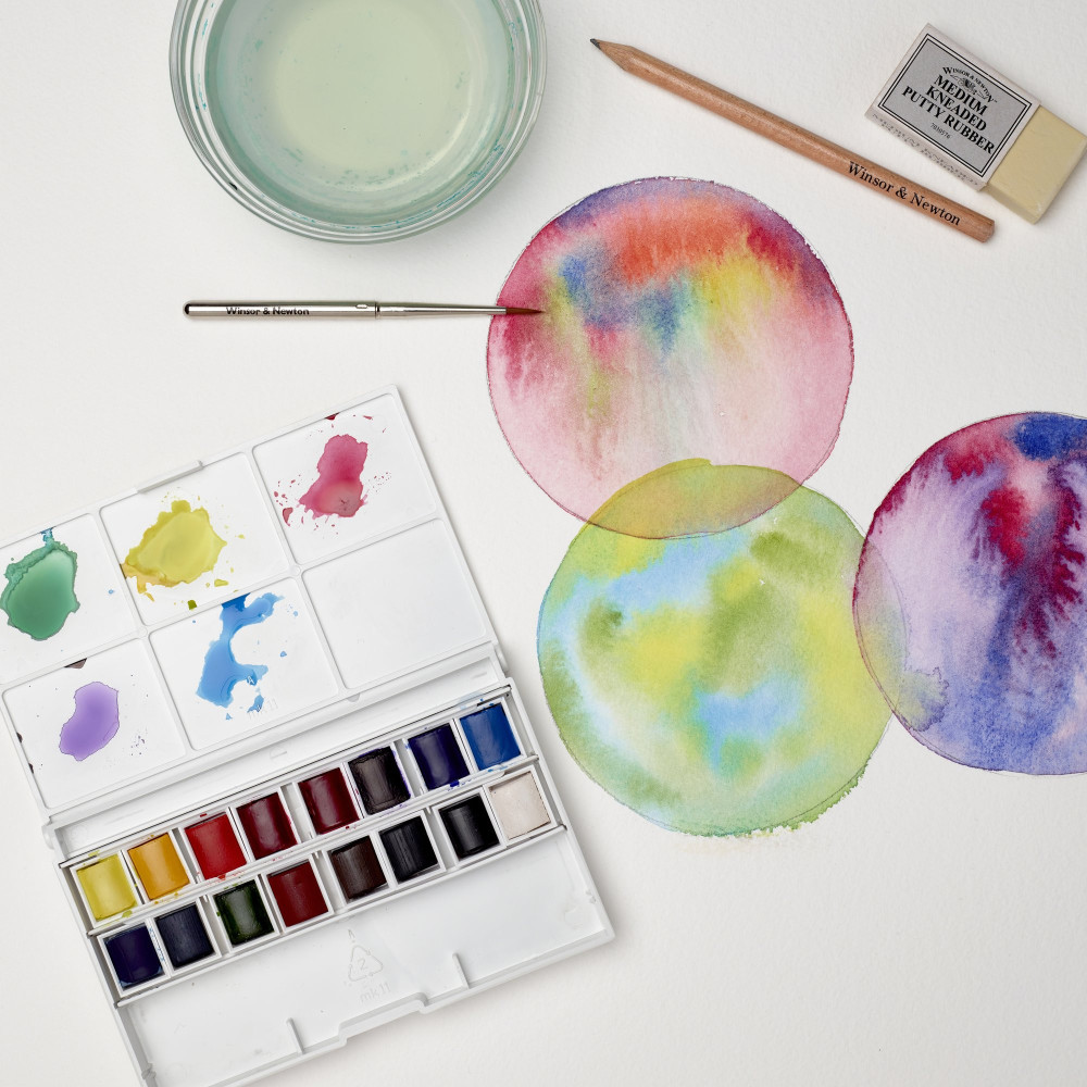 Watercolors Cotman Deluxe Sketchers' Pocket Box - Winsor & Newton - 16 colors