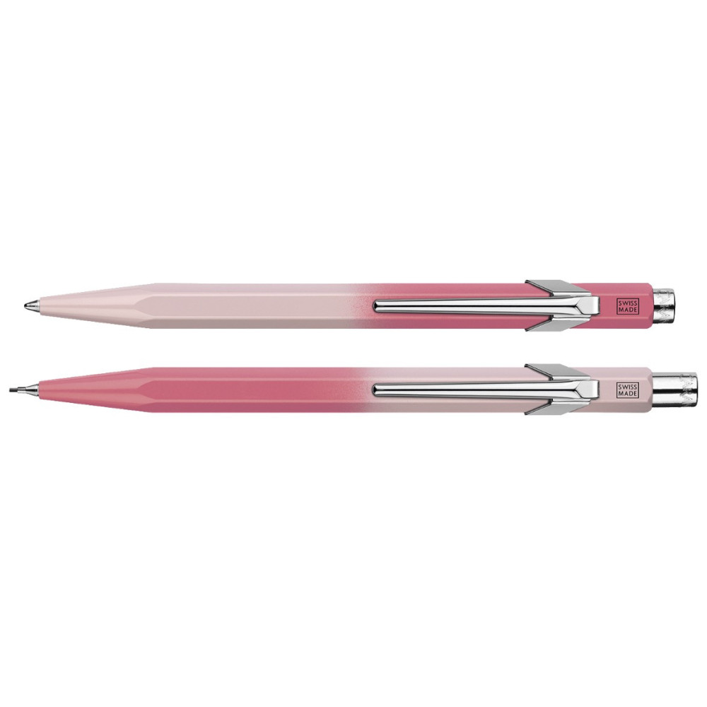 Zestaw długopis 849 i ołówek Blossom - Caran d'Ache - różowy, 2 szt.