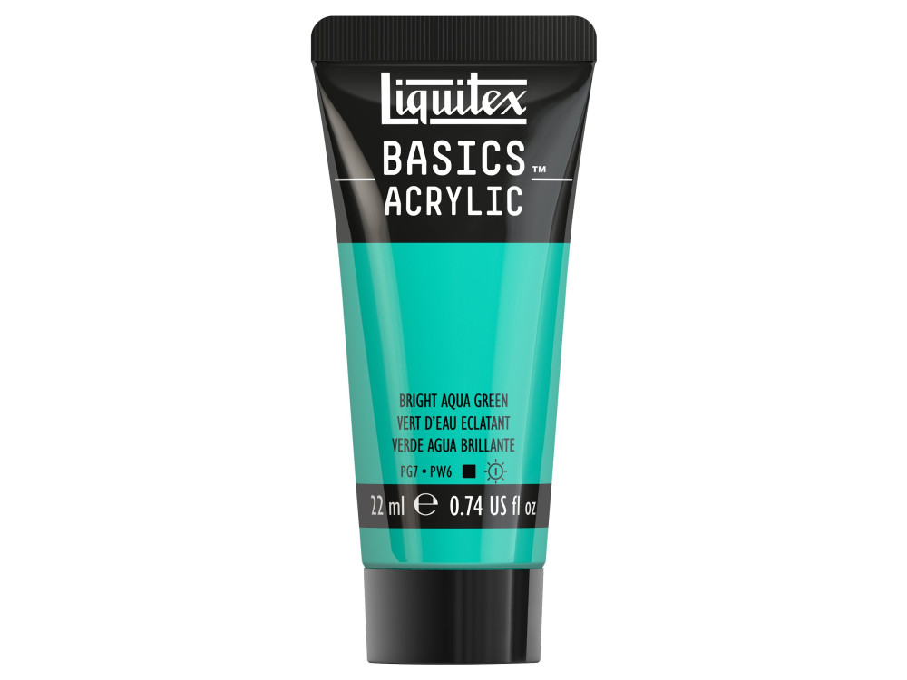 Farba akrylowa Basics Acrylic - Liquitex - 660, Bright Aqua Green, 22 ml