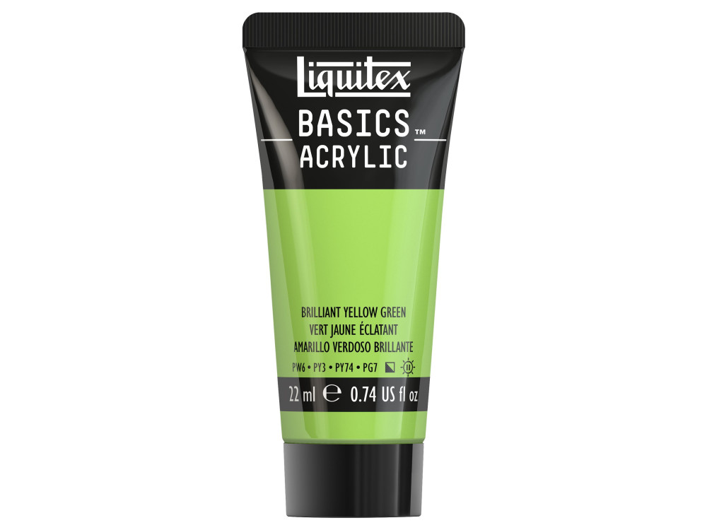 Basics Acrylic paint - Liquitex - 840, Brilliant Yellow Green, 22 ml