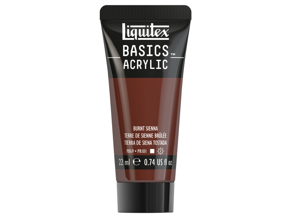 Farba akrylowa Basics Acrylic - Liquitex - 127, Burnt Sienna, 22 ml