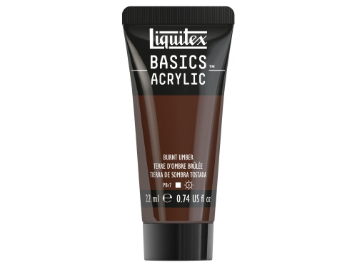 Farba akrylowa Basics Acrylic - Liquitex - 128, Burnt Umber, 22 ml