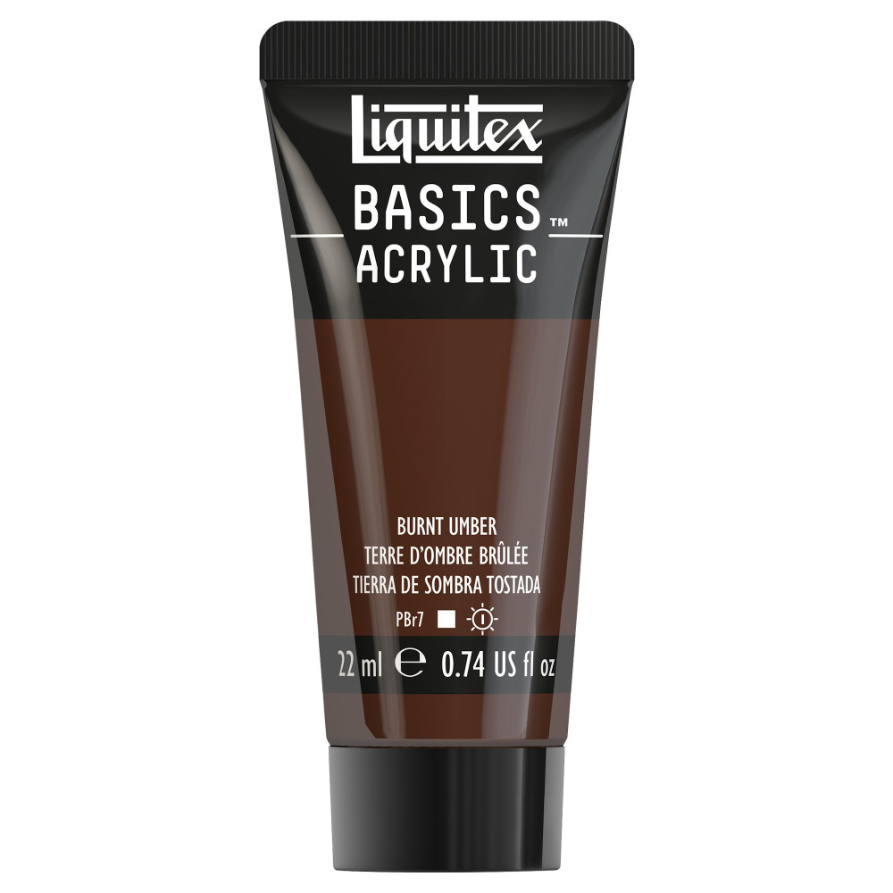Farba akrylowa Basics Acrylic - Liquitex - 128, Burnt Umber, 22 ml