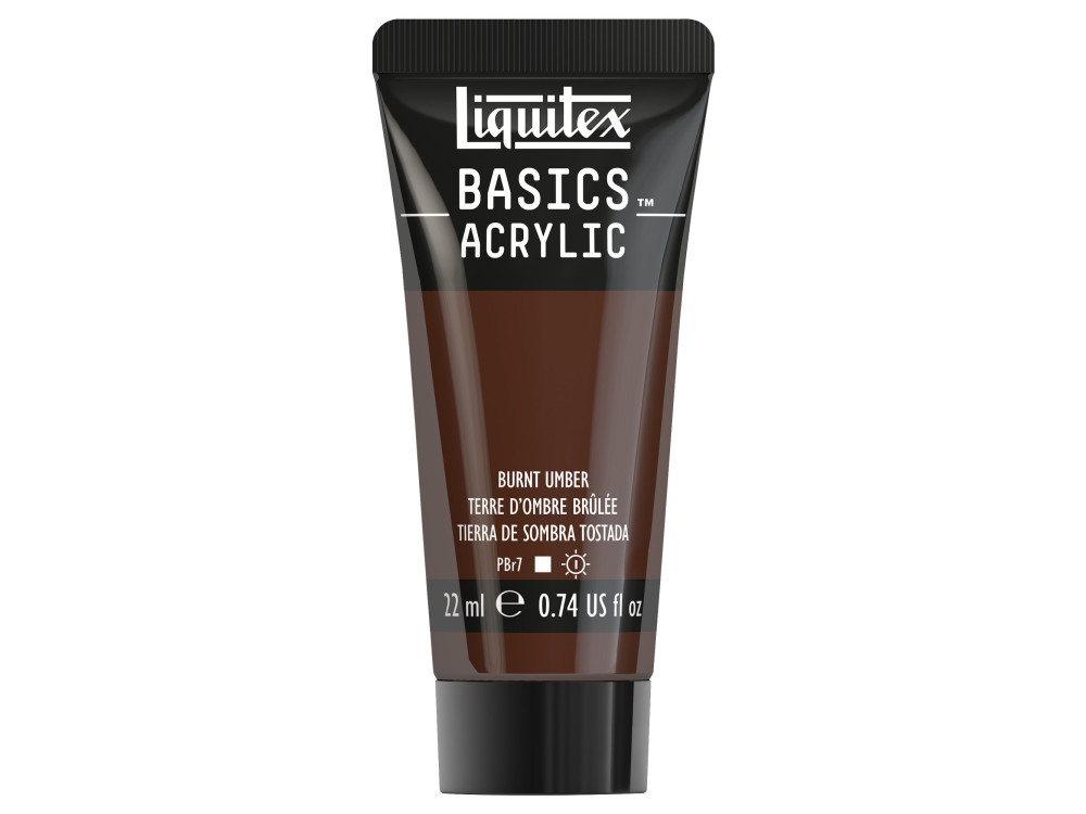Basics Acrylic paint - Liquitex - 128, Burnt Umber, 22 ml