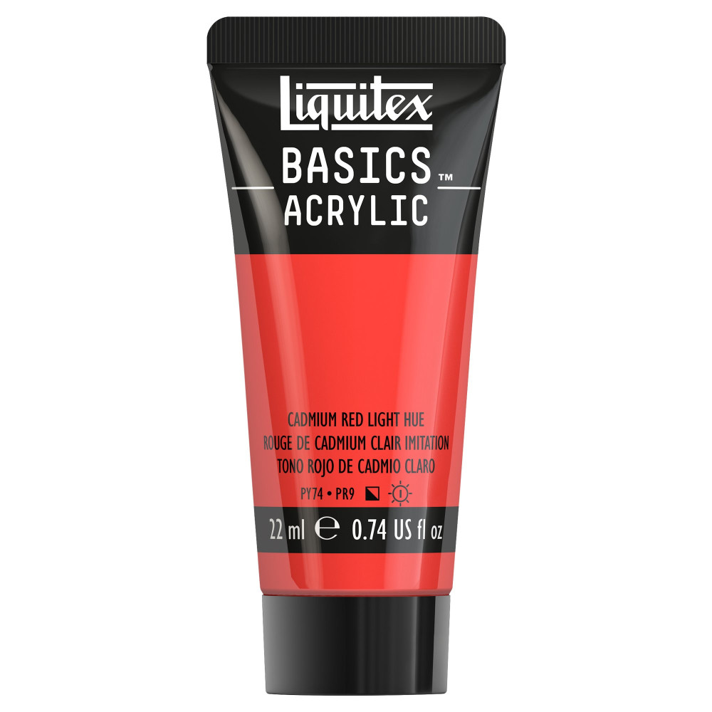 Farba akrylowa Basics Acrylic - Liquitex - 510, Cadmium Red Light Hue, 22 ml