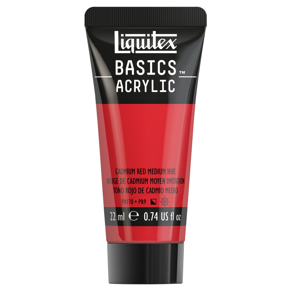 Farba akrylowa Basics Acrylic - Liquitex - 151, Cadmium Red Medium Hue, 22 ml