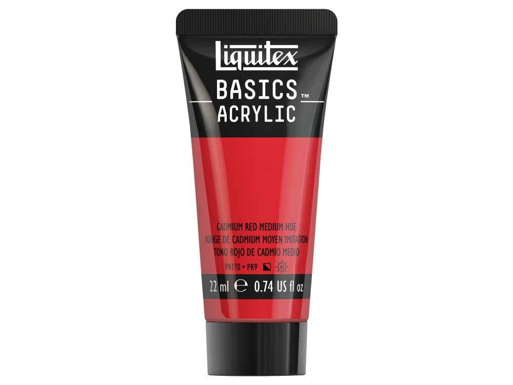 Farba akrylowa Basics Acrylic - Liquitex - 151, Cadmium Red Medium Hue, 22 ml