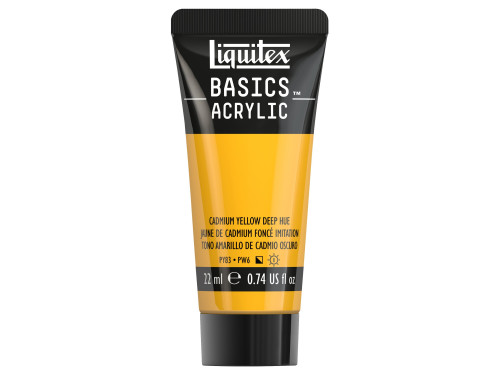 Basics Acrylic paint - Liquitex - 163, Cadmium Yellow Deep Hue, 22 ml