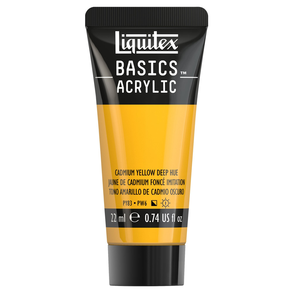 Farba akrylowa Basics Acrylic - Liquitex - 163, Cadmium Yellow Deep Hue, 22 ml