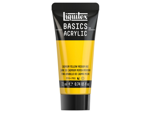 Basics Acrylic paint - Liquitex - 830, Cadmium Yellow Medium Hue, 22 ml