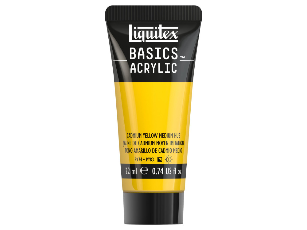 Farba akrylowa Basics Acrylic - Liquitex - 830, Cadmium Yellow Medium Hue, 22 ml