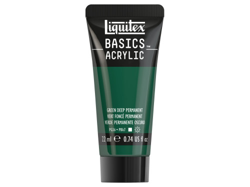 Farba akrylowa Basics Acrylic - Liquitex - 350, Green Deep Permanent, 22 ml