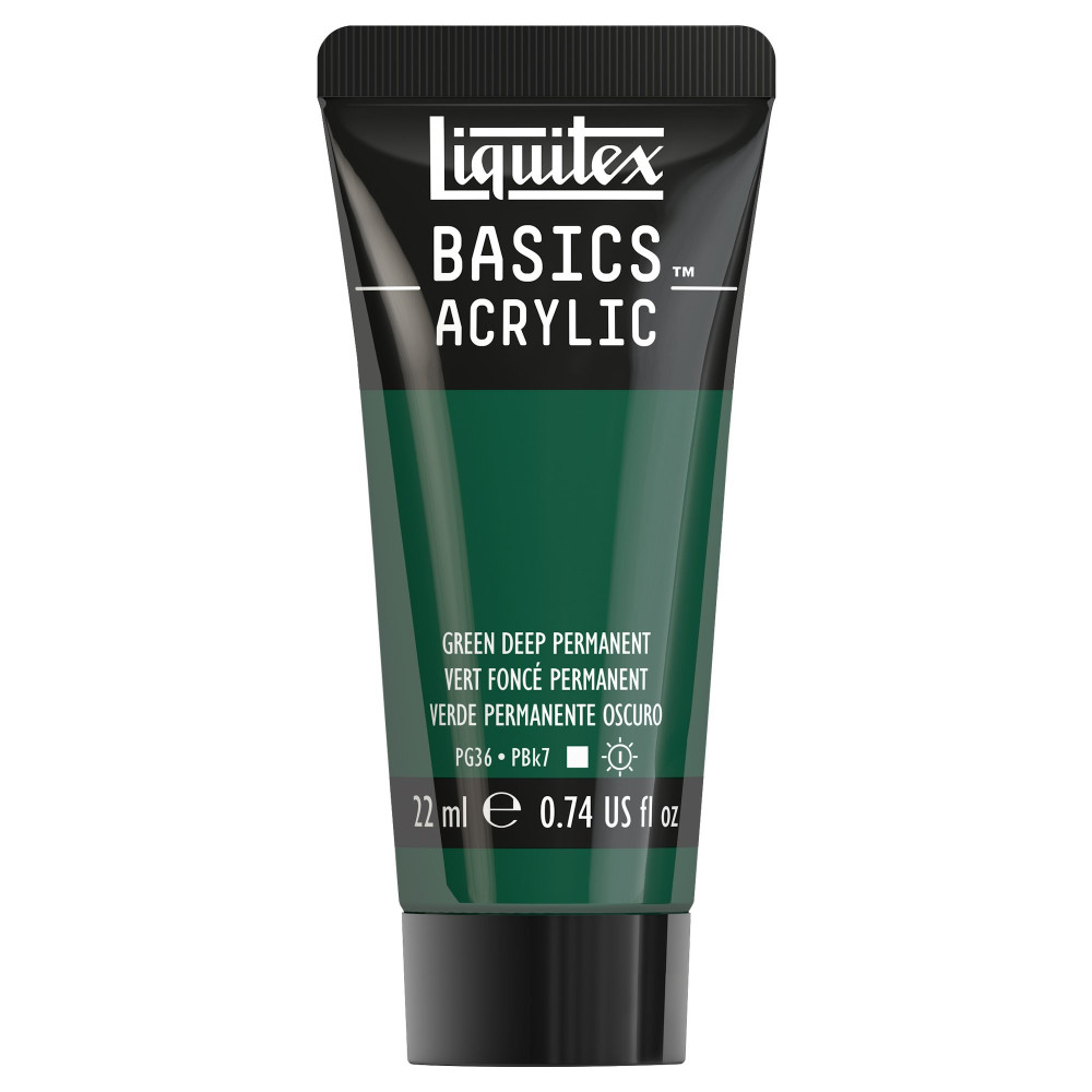 Farba akrylowa Basics Acrylic - Liquitex - 350, Green Deep Permanent, 22 ml