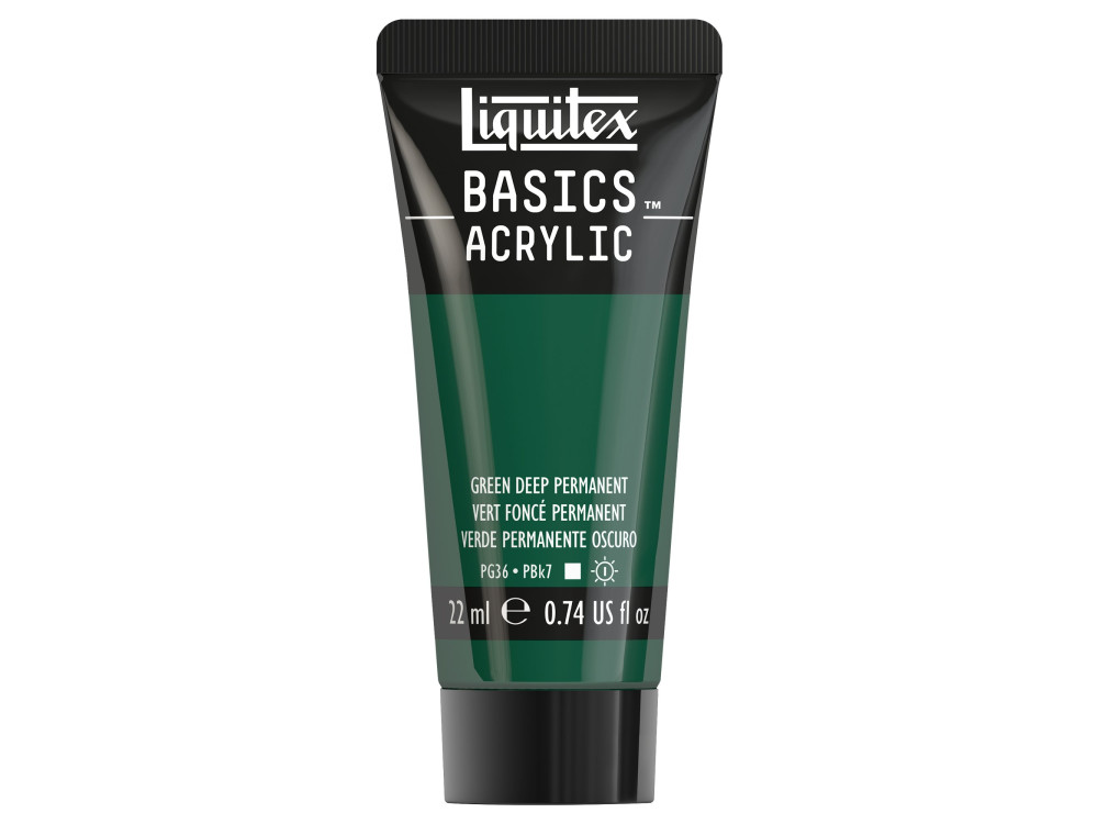 Basics Acrylic paint - Liquitex - 350, Green Deep Permanent, 22 ml