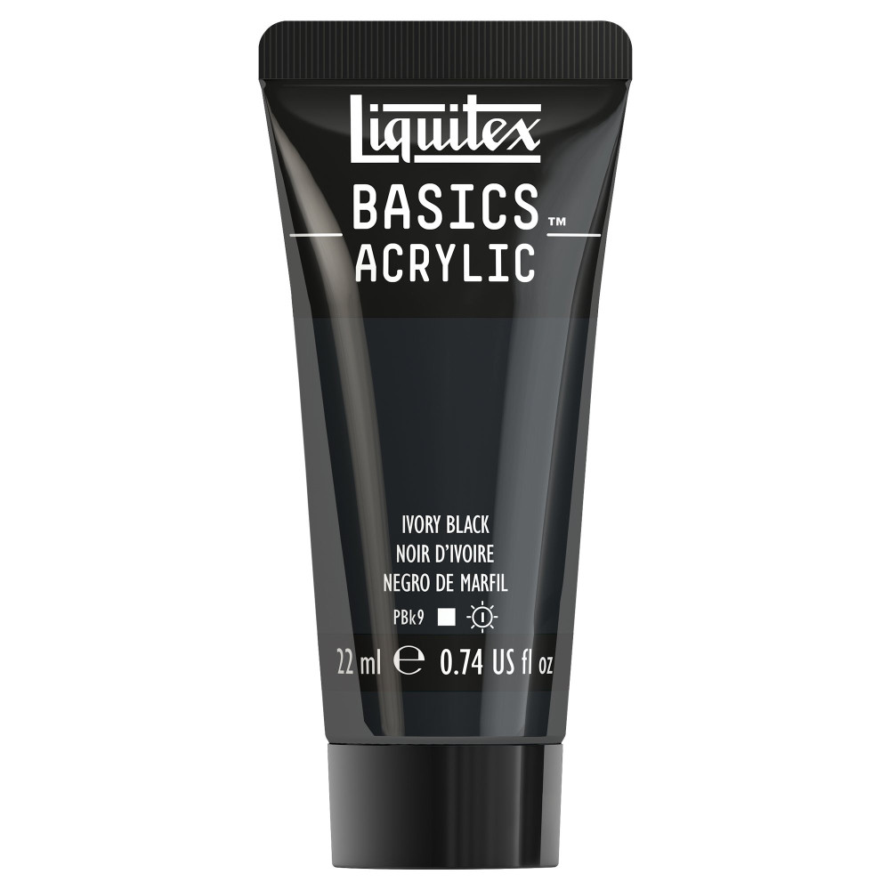 Basics Acrylic paint - Liquitex - 244, Ivory Black, 22 ml