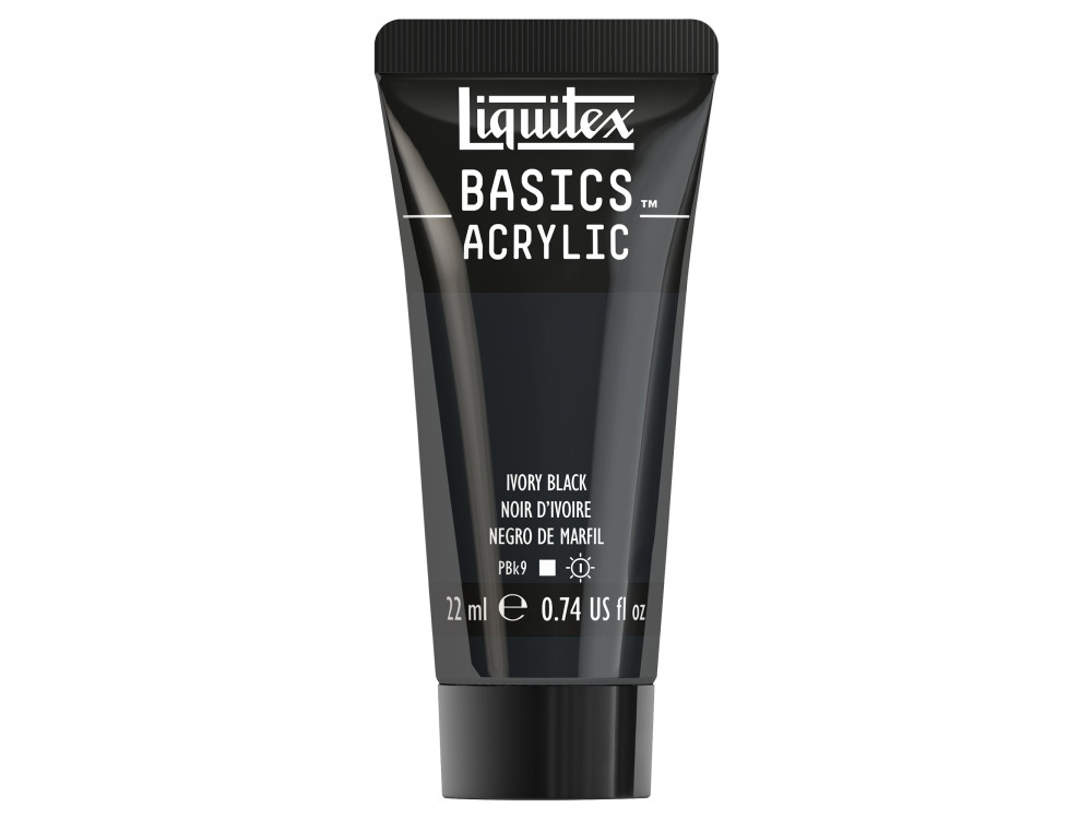 Farba akrylowa Basics Acrylic - Liquitex - 244, Ivory Black, 22 ml