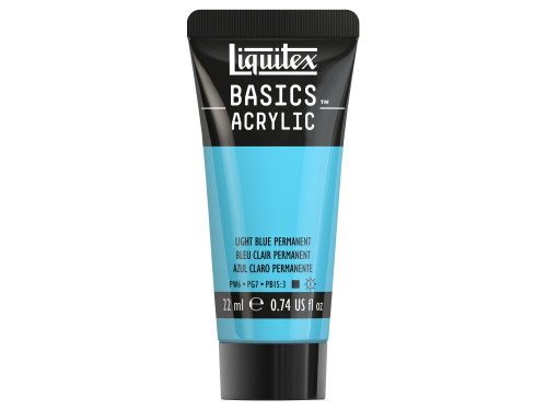 Farba akrylowa Basics Acrylic - Liquitex - 770, Light Blue Permanent, 22 ml