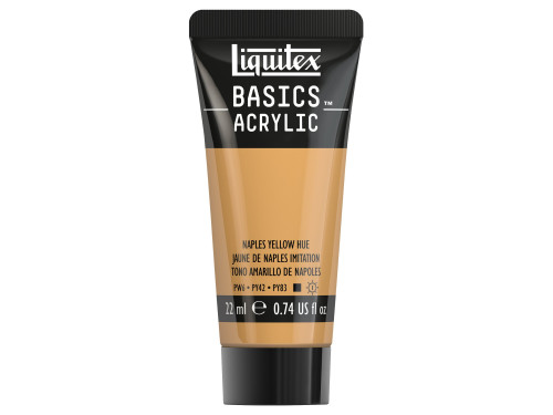 Farba akrylowa Basics Acrylic - Liquitex - 601, Naples Yellow Hue, 22 ml