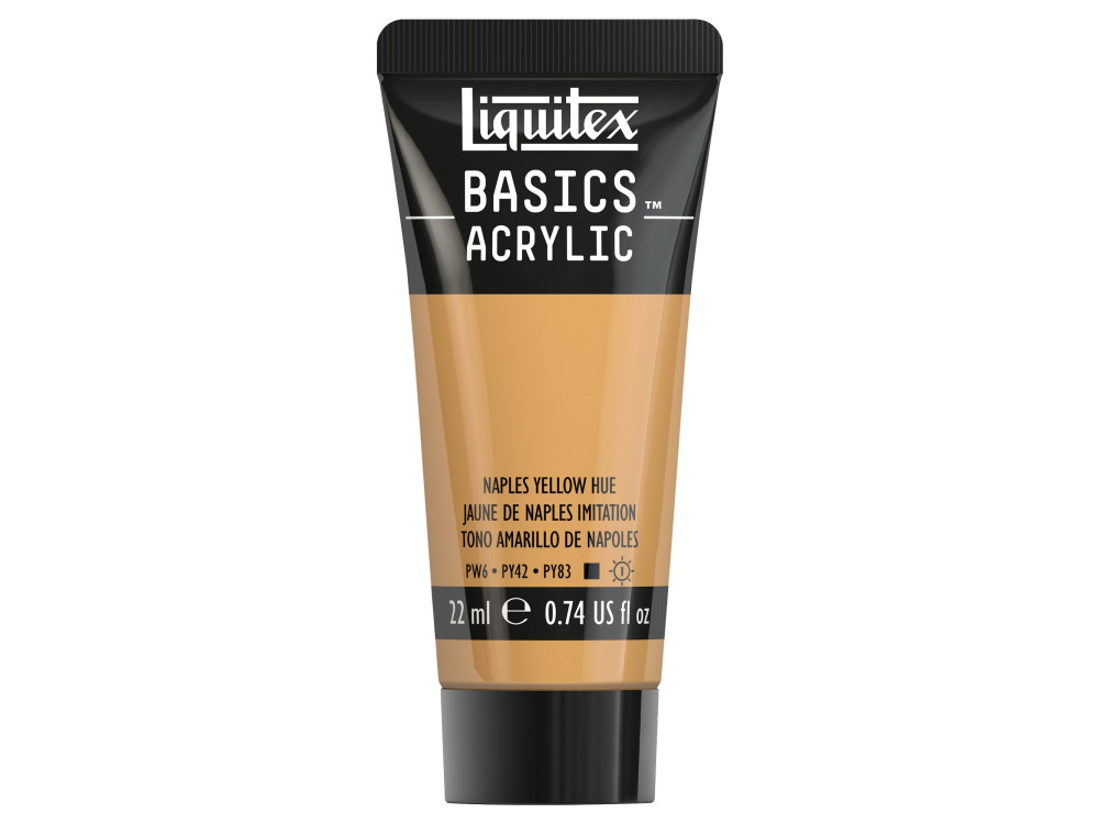 Farba akrylowa Basics Acrylic - Liquitex - 601, Naples Yellow Hue, 22 ml