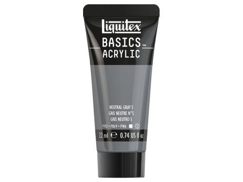 Basics Acrylic paint - Liquitex - 599, Neutral Gray, 22 ml