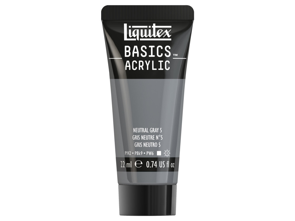 Basics Acrylic paint - Liquitex - 599, Neutral Gray, 22 ml