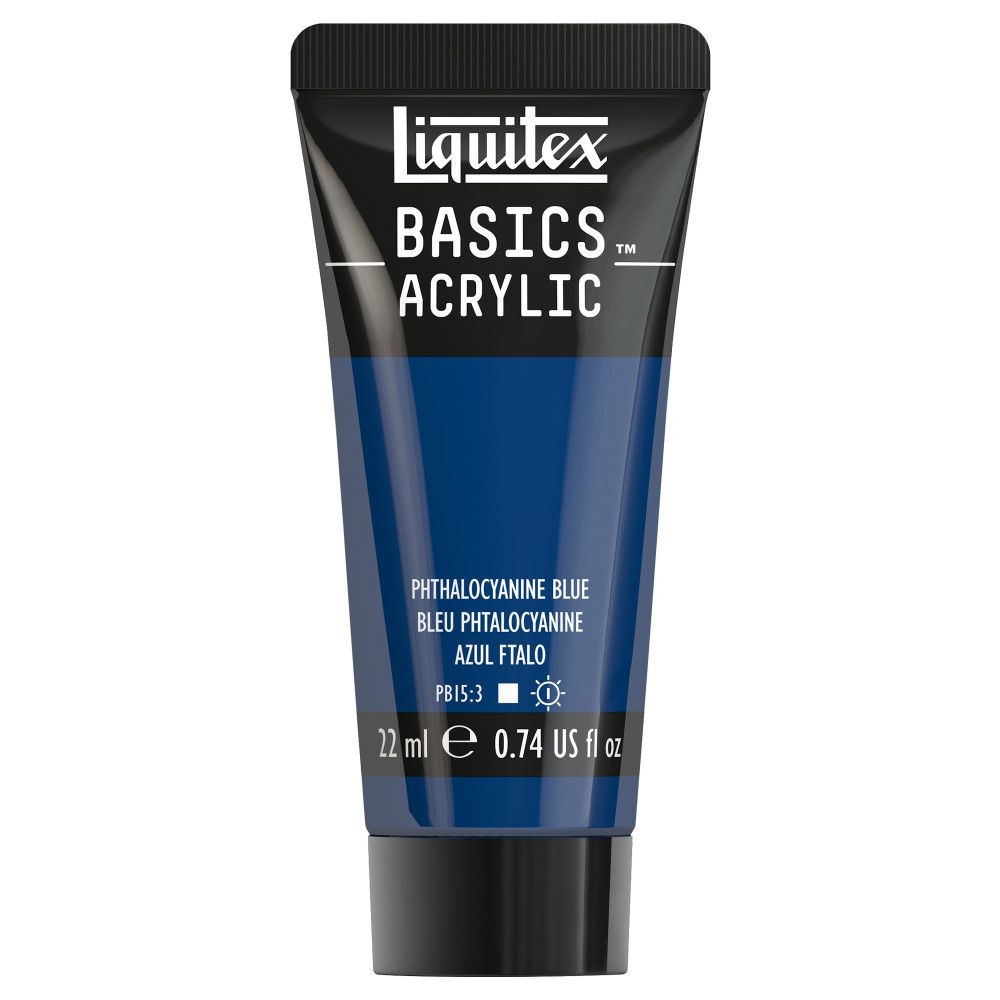 Basics Acrylic paint - Liquitex - 316, Phthalocyanine Blue, 22 ml