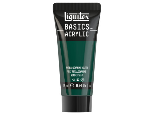 Basics Acrylic paint - Liquitex - 317, Phthalocyanine Green, 22 ml
