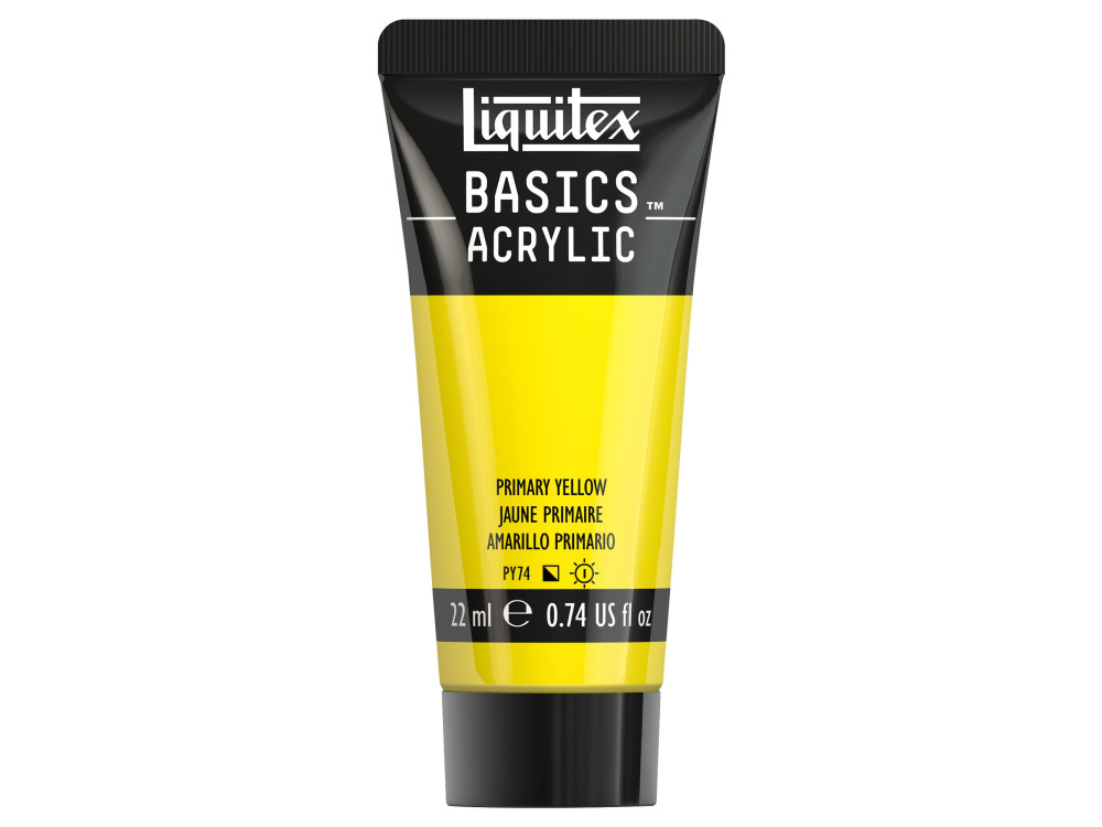 Basics Acrylic paint - Liquitex - 410, Primary Yellow, 22 ml