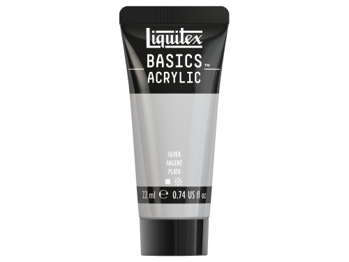 Farba akrylowa Basics Acrylic - Liquitex - 052, Silver, 22 ml