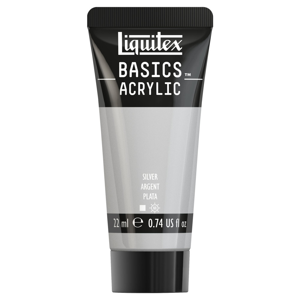 Farba akrylowa Basics Acrylic - Liquitex - 052, Silver, 22 ml