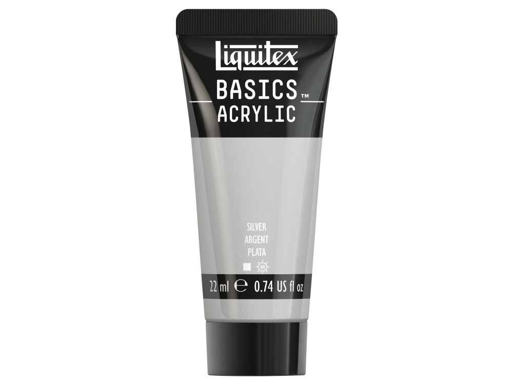 Basics Acrylic paint - Liquitex - 052, Silver, 22 ml