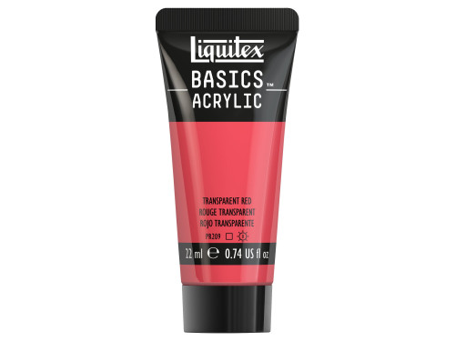 Basics Acrylic paint - Liquitex - 047, Transparent Red, 22 ml