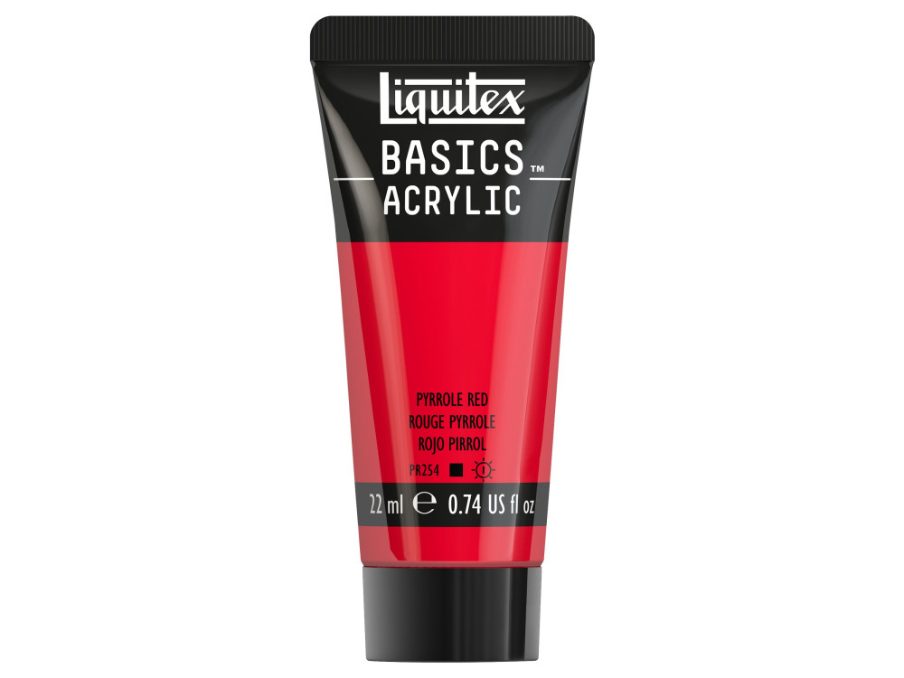 Farba akrylowa Basics Acrylic - Liquitex - 321, Pyrrole Red, 22 ml